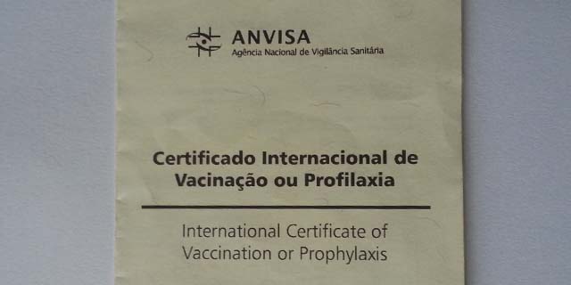 CIV - Certificado Internacional de Vacinação da Febre Amarela