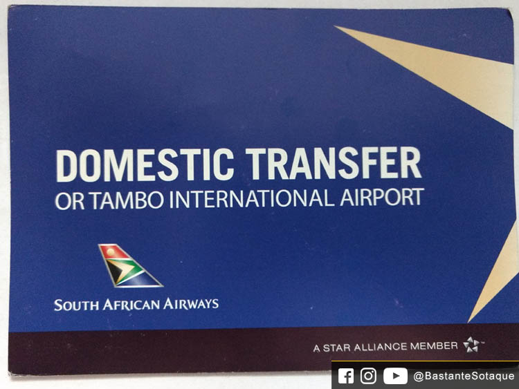 Conexão no aeroporto OR Tambo de Joanesburgo