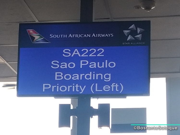 Voo São Paulo-Joanesburgo da SAA
