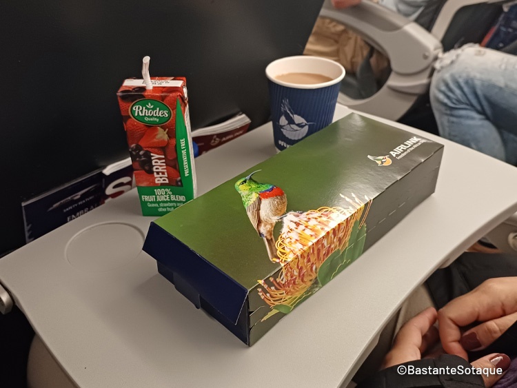 Airlink - Refeição e bebidas durante o voo
