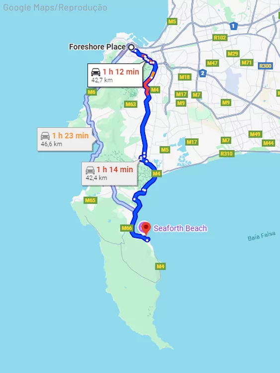 Dicas da praia de Boulders, Simon's Town - Mapa